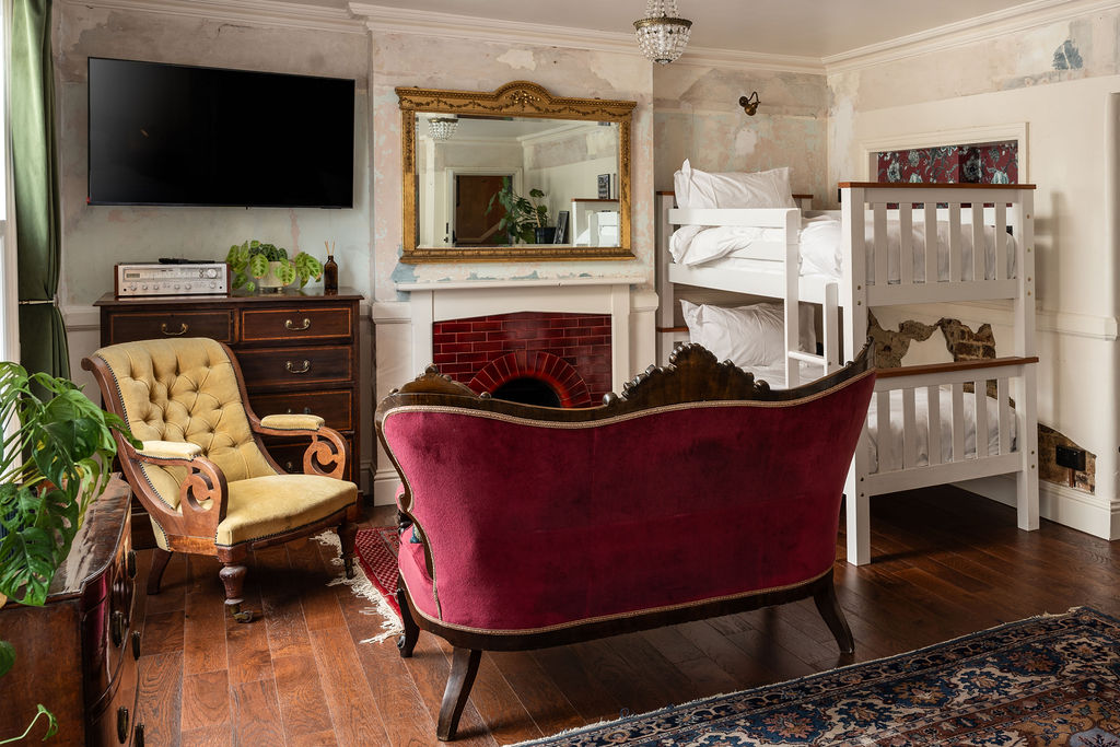 A characterful room at the Doghouse Inn